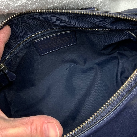 Coach Ace Blue Leather Satchel Crossbody - 37017 - Picture 6 of 16